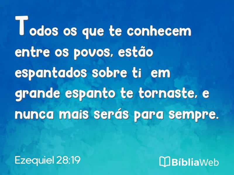 Ezequiel 28:19 em imagem para compartilhar