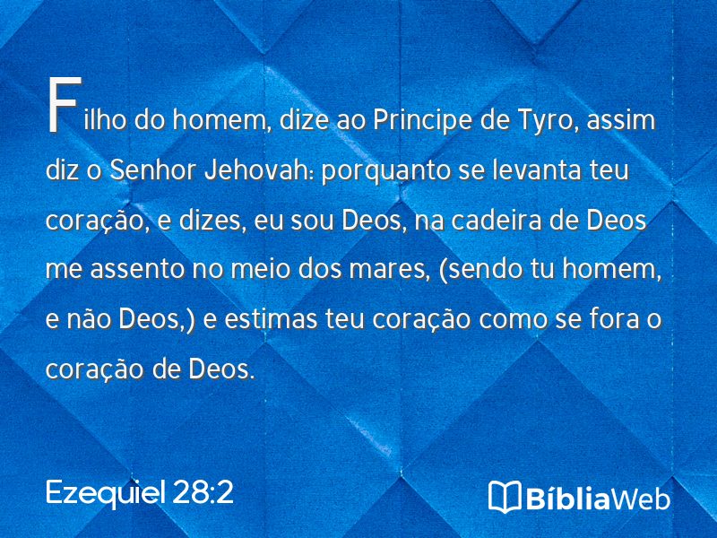 Ezequiel 28:2 em imagem para compartilhar
