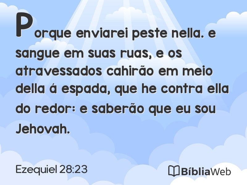 Ezequiel 28:23 em imagem para compartilhar
