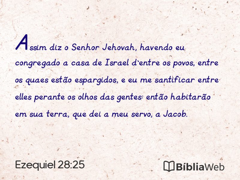 Ezequiel 28:25 em imagem para compartilhar