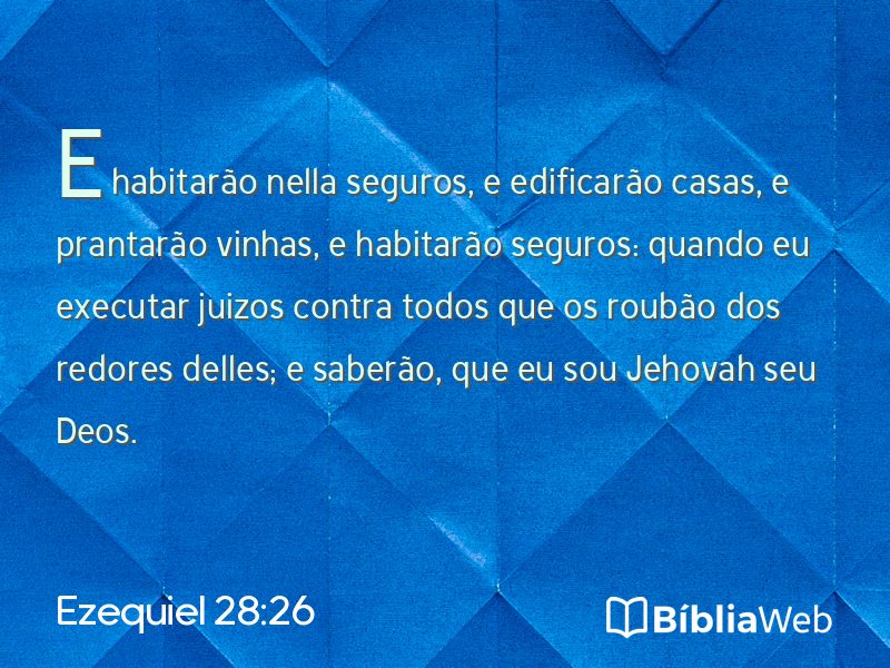 Ezequiel 28:26 em imagem para compartilhar