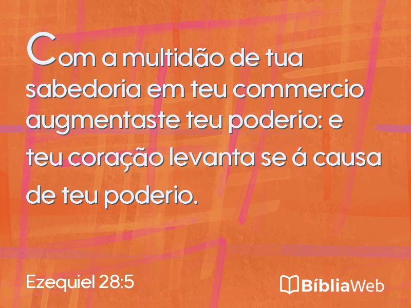 Ezequiel 28:5 em imagem para compartilhar