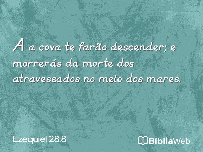 Ezequiel 28:8 em imagem para compartilhar
