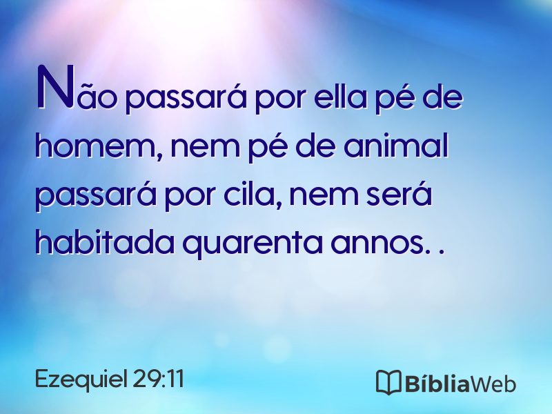 Ezequiel 29:11 em imagem para compartilhar