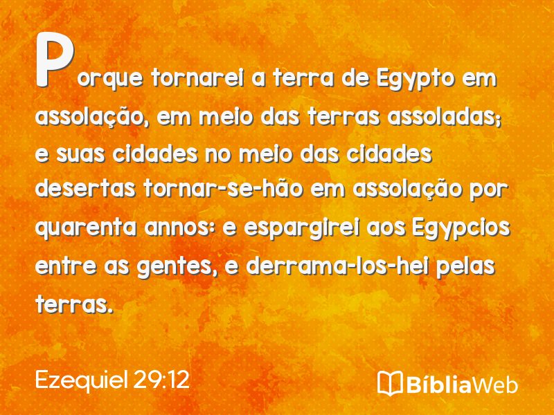 Ezequiel 29:12 em imagem para compartilhar