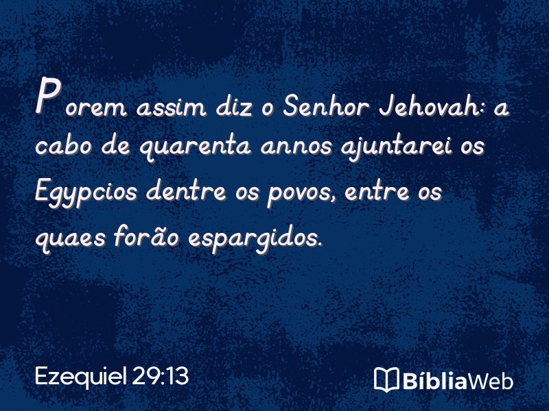 Ezequiel 29:13 em imagem para compartilhar