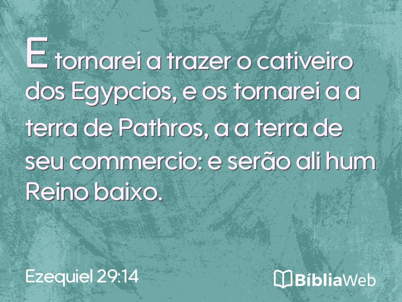 Ezequiel 29:14 em imagem para compartilhar