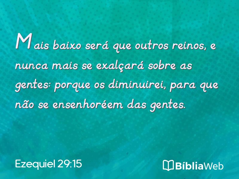 Ezequiel 29:15 em imagem para compartilhar