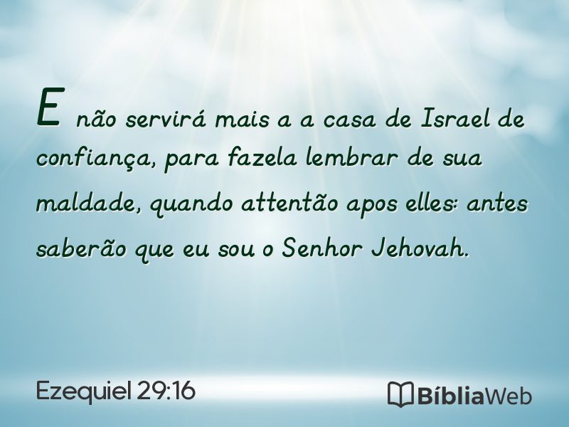 Ezequiel 29:16 em imagem para compartilhar