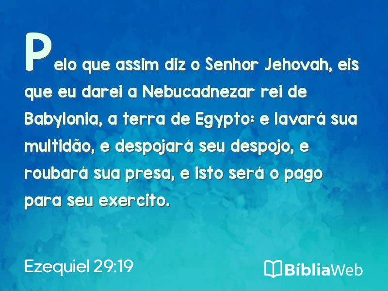 Ezequiel 29:19 em imagem para compartilhar