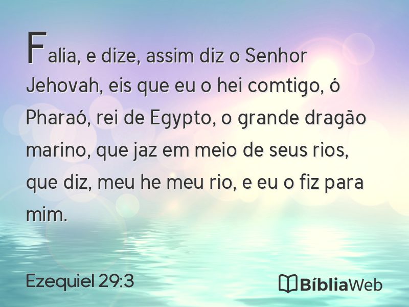 Ezequiel 29:3 em imagem para compartilhar