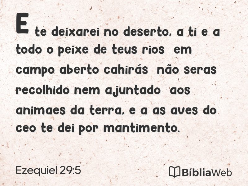 Ezequiel 29:5 em imagem para compartilhar