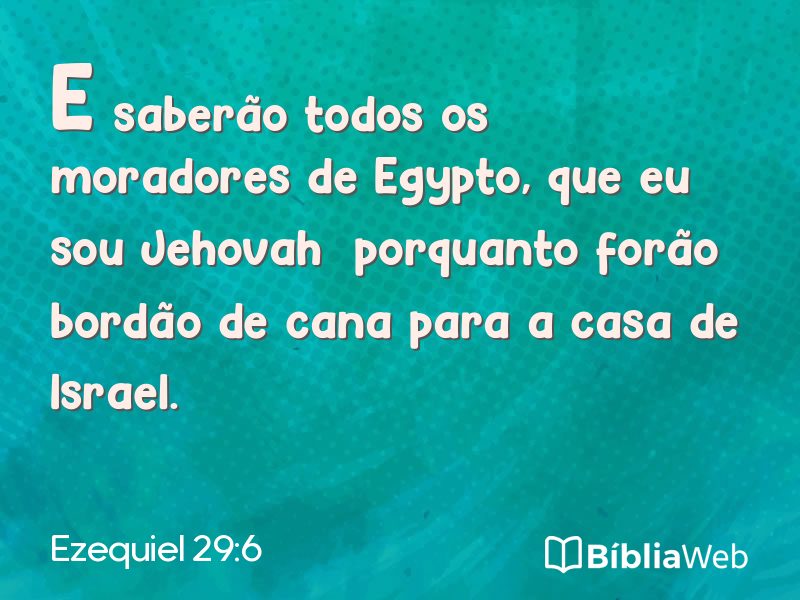 Ezequiel 29:6 em imagem para compartilhar