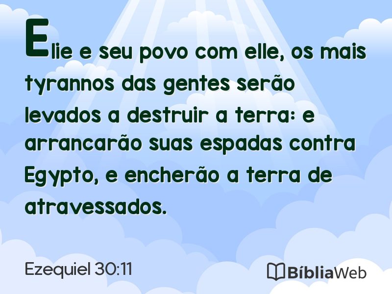 Ezequiel 30:11 em imagem para compartilhar