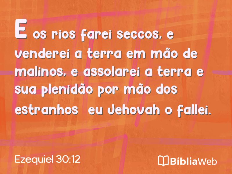 Ezequiel 30:12 em imagem para compartilhar