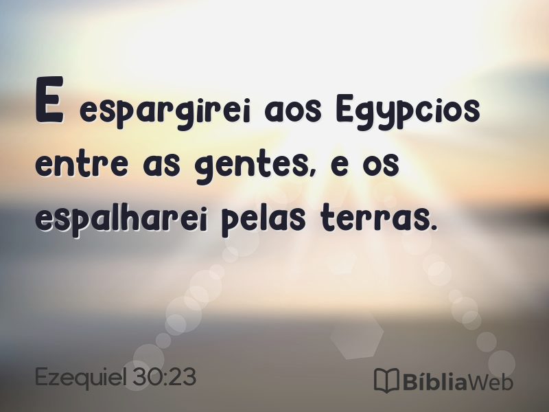 Ezequiel 30:23 em imagem para compartilhar
