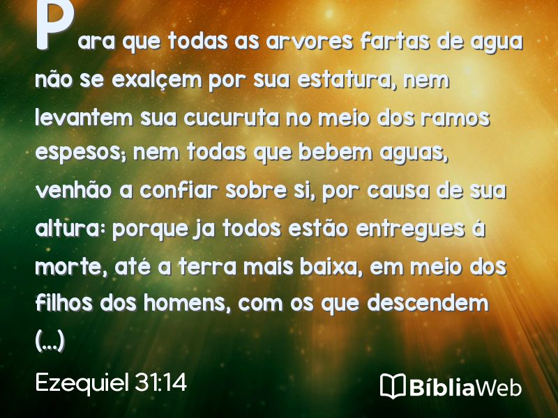 Ezequiel 31:14 em imagem para compartilhar