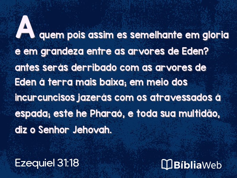 Ezequiel 31:18 em imagem para compartilhar
