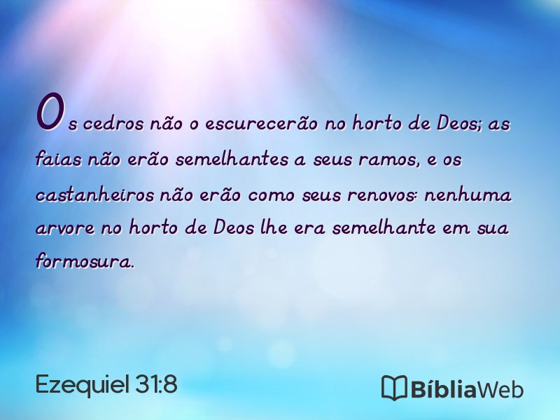 Ezequiel 31:8 em imagem para compartilhar