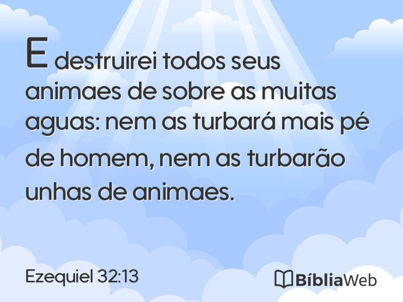 Ezequiel 32:13 em imagem para compartilhar