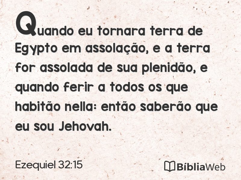 Ezequiel 32:15 em imagem para compartilhar