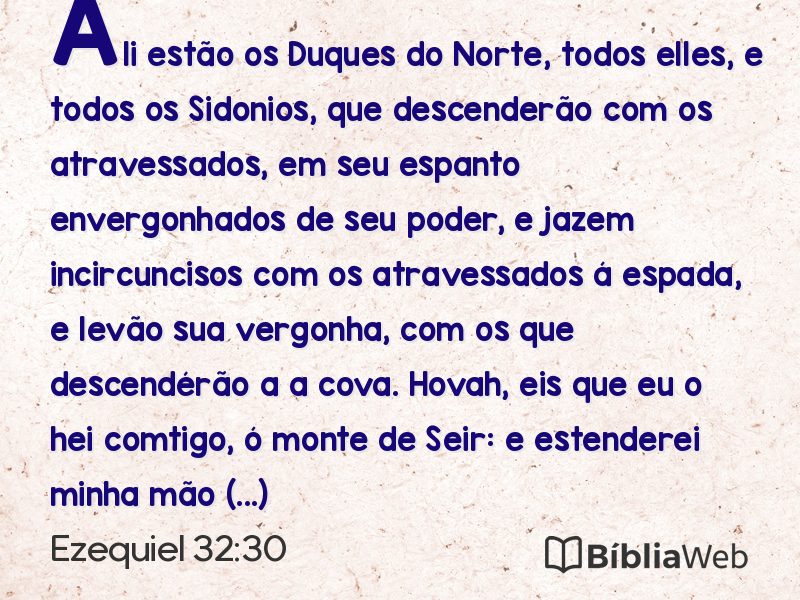 Ezequiel 32:30 em imagem para compartilhar