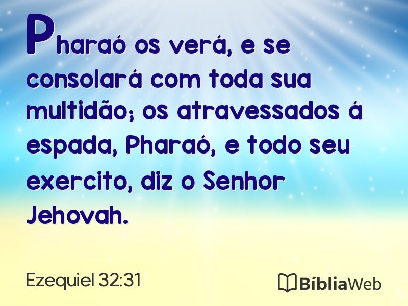 Ezequiel 32:31 em imagem para compartilhar