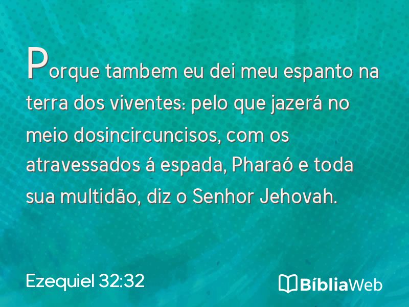 Ezequiel 32:32 em imagem para compartilhar
