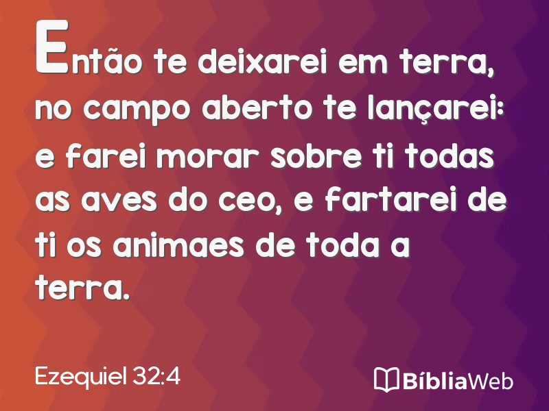 Ezequiel 32:4 em imagem para compartilhar