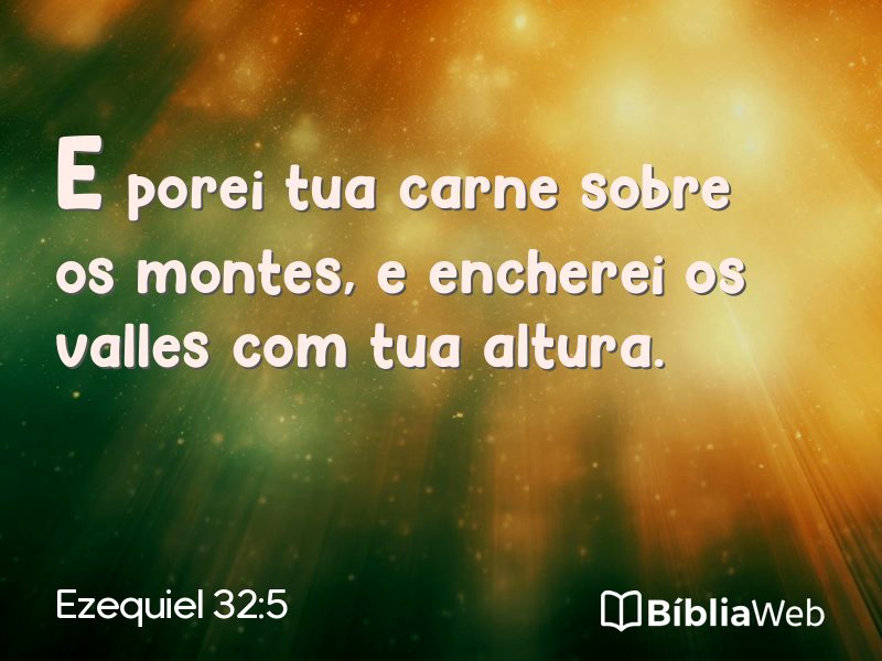 Ezequiel 32:5 em imagem para compartilhar
