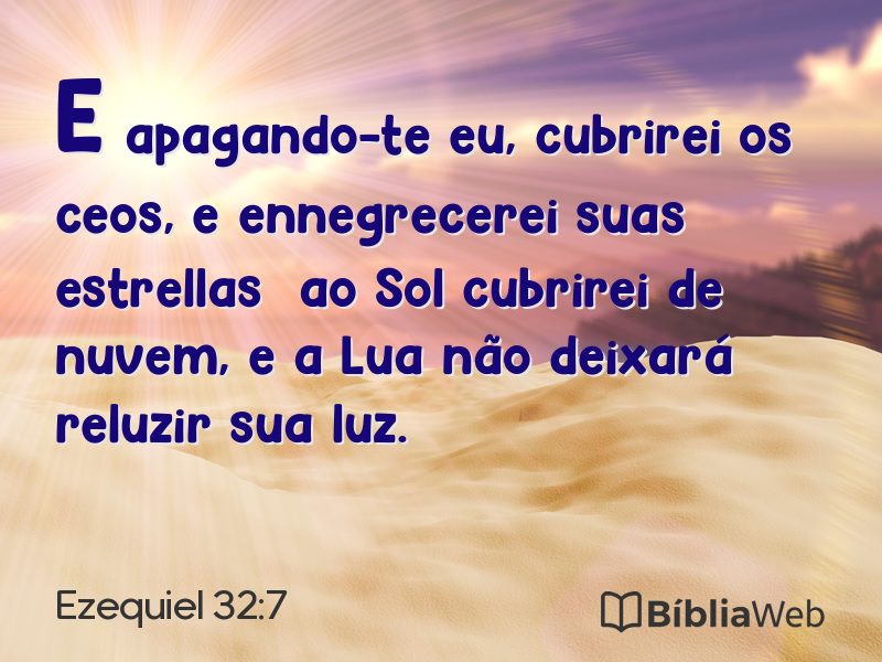 Ezequiel 32:7 em imagem para compartilhar