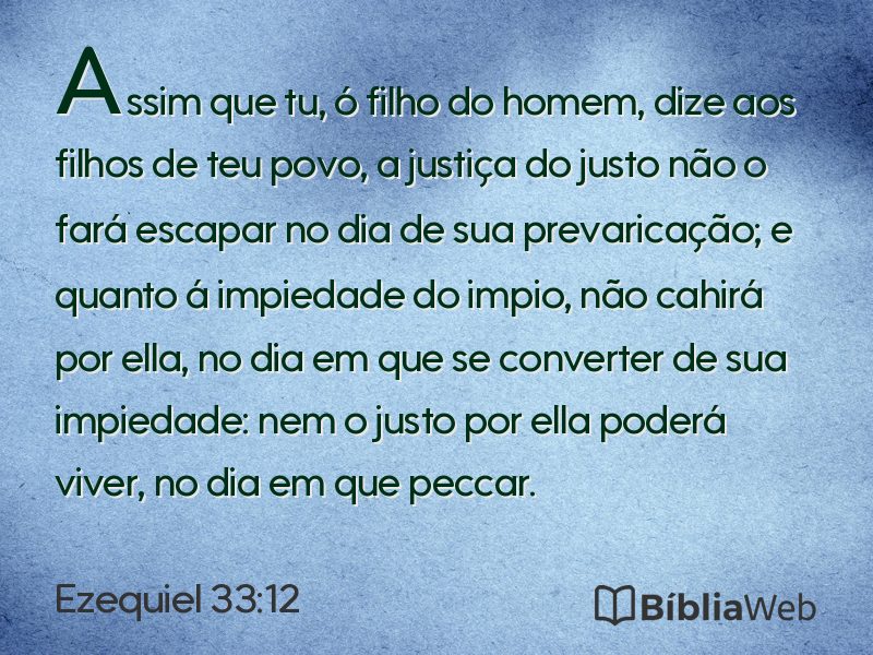 Ezequiel 33:12 em imagem para compartilhar