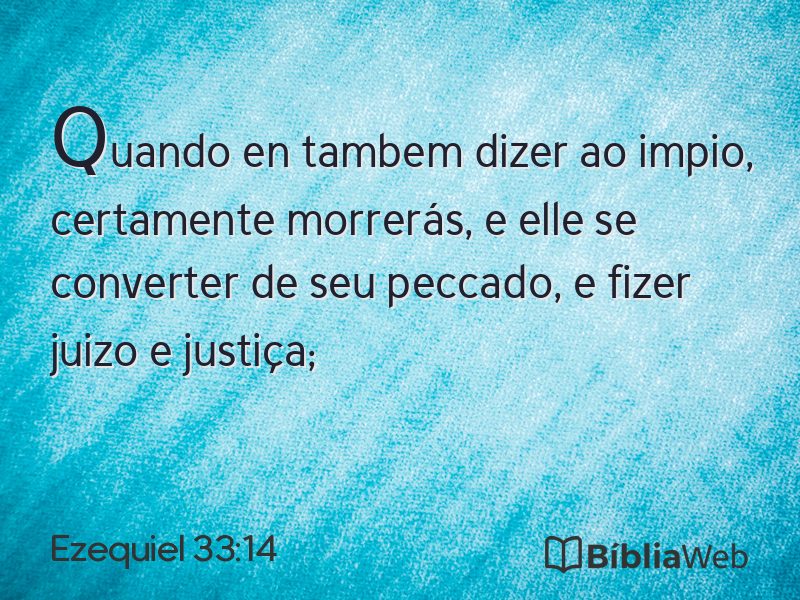 Ezequiel 33:14 em imagem para compartilhar