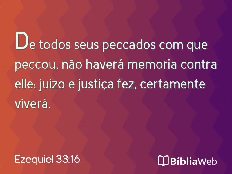 Ezequiel 33:16 em imagem para compartilhar
