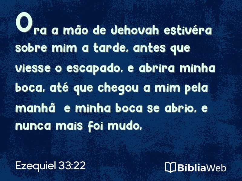 Ezequiel 33:22 em imagem para compartilhar