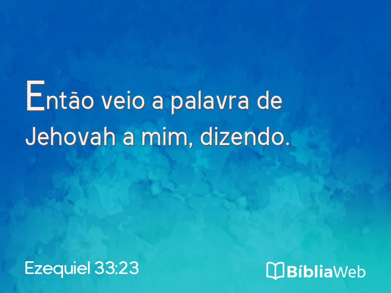 Ezequiel 33:23 em imagem para compartilhar