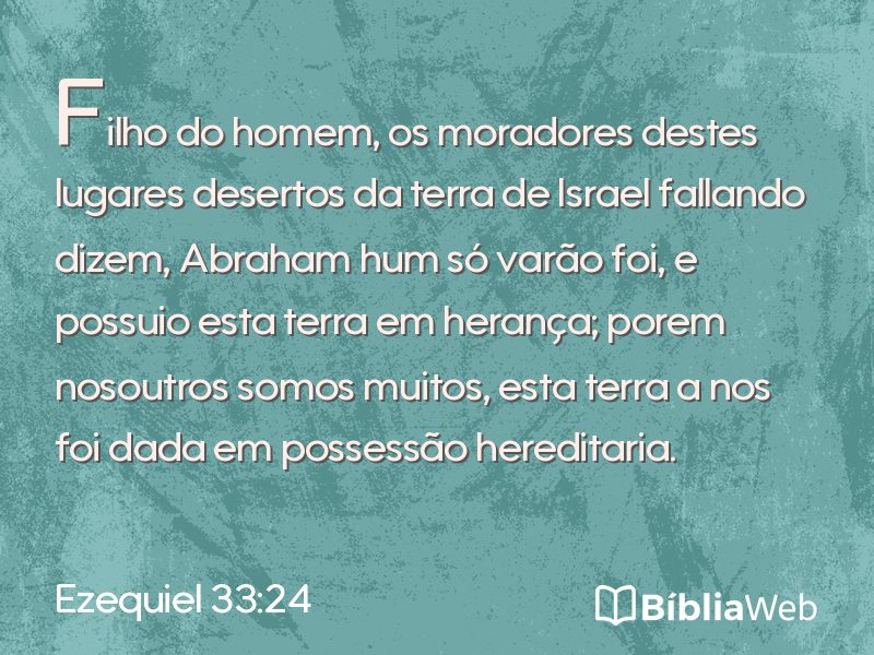 Ezequiel 33:24 em imagem para compartilhar