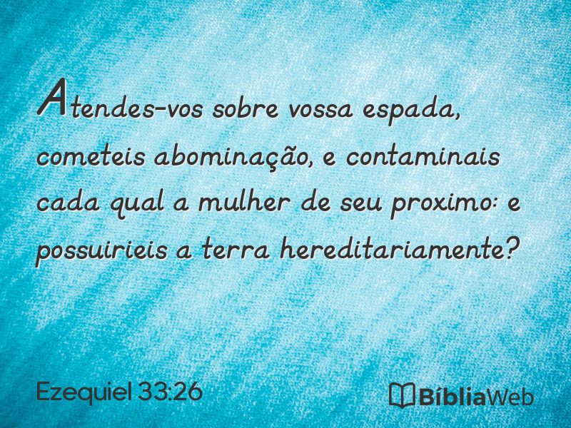 Ezequiel 33:26 em imagem para compartilhar