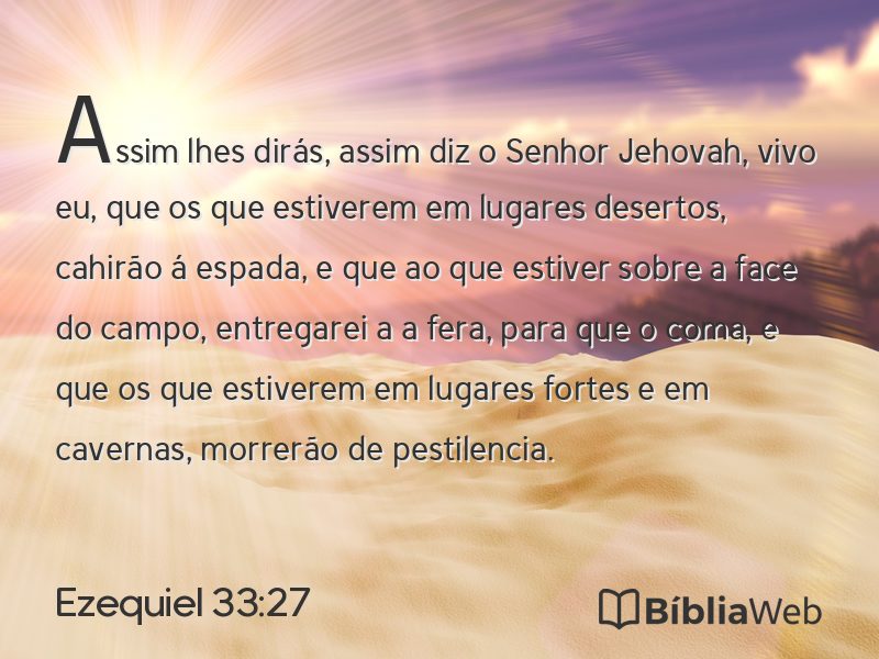 Ezequiel 33:27 em imagem para compartilhar