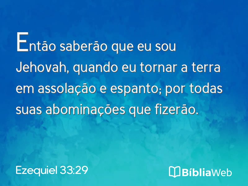 Ezequiel 33:29 em imagem para compartilhar