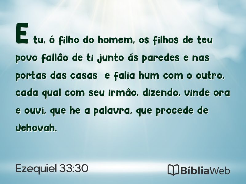 Ezequiel 33:30 em imagem para compartilhar