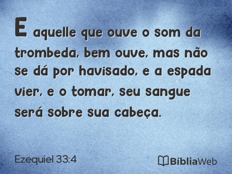 Ezequiel 33:4 em imagem para compartilhar