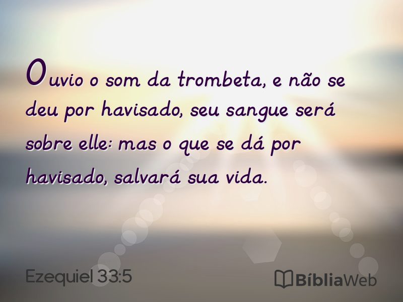 Ezequiel 33:5 em imagem para compartilhar