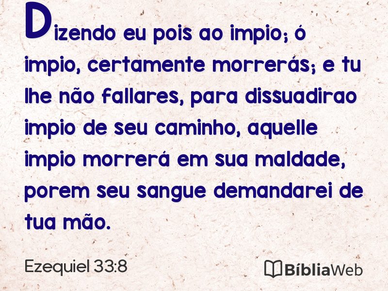 Ezequiel 33:8 em imagem para compartilhar