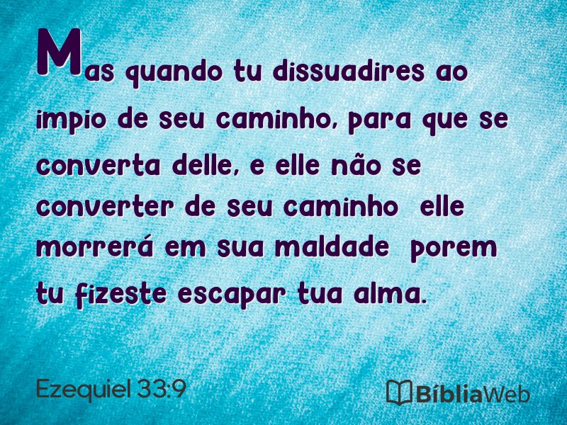 Ezequiel 33:9 em imagem para compartilhar