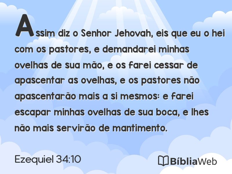 Ezequiel 34:10 em imagem para compartilhar