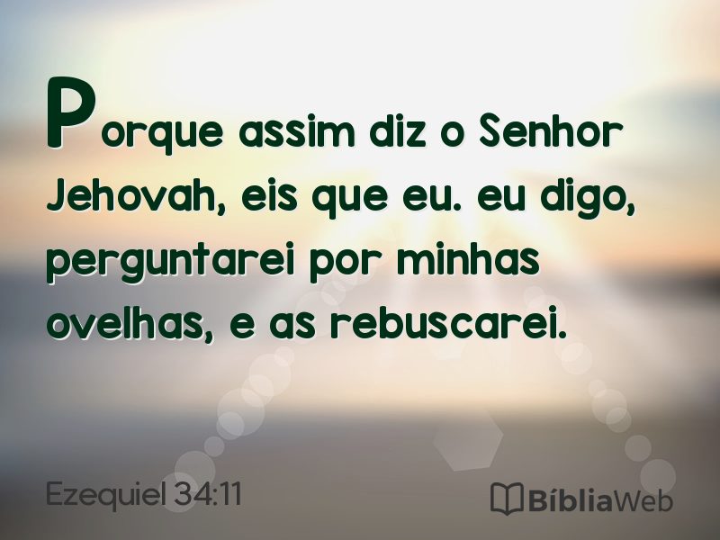 Ezequiel 34:11 em imagem para compartilhar