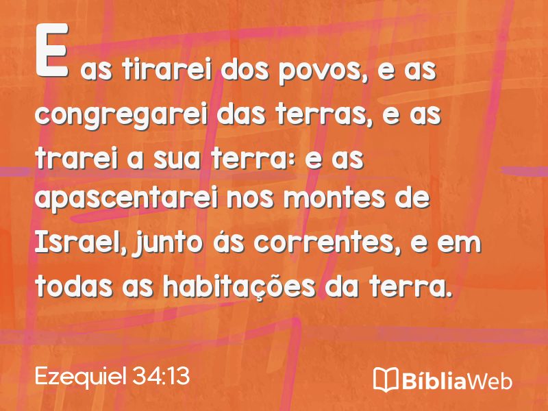 Ezequiel 34:13 em imagem para compartilhar