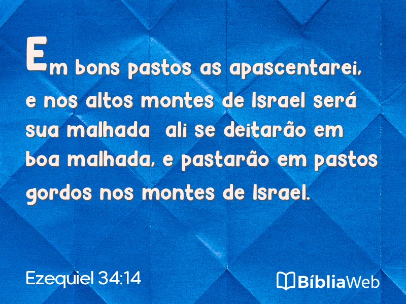 Ezequiel 34:14 em imagem para compartilhar