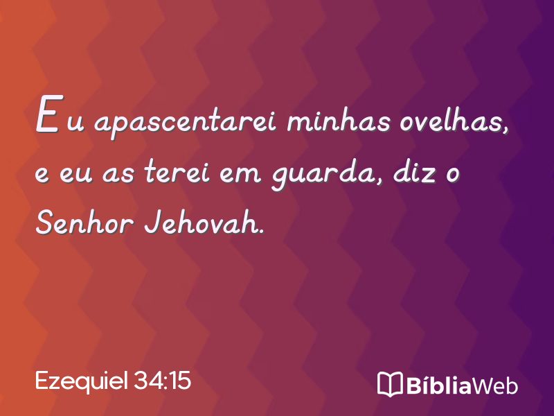 Ezequiel 34:15 em imagem para compartilhar